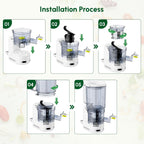 Masticating Juicer Attachment for KitchenAid Stand Mixer, Cold Press Slow Juicer with 4.9" Large Feed Chute for Whole Fruits & Vegetables, Includes 2*1L Measuring Cups for Kitchenaid Mixer Attachments