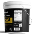Wagyu Republic Beef Tallow ⎸ Grass Fed Wagyu Beef Tallow, Great for Cooking Steak or as Tallow Balm ⎸ Keto, Gluten Free Protein Snacks for Adults, Perfect for Whole 30 or Carnivore Diet ⎸7lbs