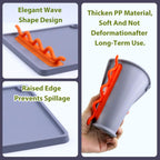 Silicone Spoon Rest for Stove Top, Heat-Resistant & BPA-Free, Non-Slip Kitchen Spoon Holder for Stove, Gray + Yellow Plum
