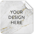 100 Custom Vinyl Stickers - Upload Your own Image, Text, Design, Logo - Personalized Logo Labels for Handmade, Packaging, Bottle, Jars, Candle, Brand Stickers (Gold Marble, 1.5x1.5 Square)