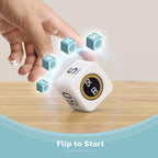 KADAMS Pomodoro Cube Timer Productivity Visual Timer - 5/10/25/50 Min Rotating Countdown, Customize Countup Silent Mode- for Work Study Cook Workout Kitchen Back to School Classroom (White)