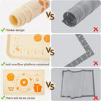 DANIA & DEAN Silicone Baking Mat - Upgrade 26x16 Inch Extra Thick Pastry Mat with Measurements, Non-Slip and Reusable, Kneading Dough Mat for Kitchen Counter, Bread, Cookies, Pizza, Fondant, Pasta