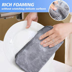 KinHwa Kitchen Washcloths for Dishes Absorbent Microfiber Dish Cloths Quick Dry Dish Rags with Poly Scour Scrub Side Ideal for Kitchen Cleaning (Gray, 10inch X10inch 9Pack)