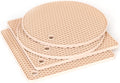 Joyhalo Trivets for Hot Dishes - Hot Pads for Kitchen, Silicone Pot Holders for Hot Pots and Pans, Silicone Mats for Kitchen Countertops, Table, Flexible Easy to Wash and Dry, Khaki