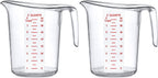 Amazing Abby - Melissa - 64-Ounce Plastic Measuring Pitcher (2-Pack), 8-Cup (2-Quart) Food-Grade Measuring Jug, Unbreakable, Stackable, Dishwasher-Safe, Great for Oil, Vinegar, Flour, and More