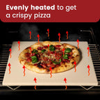 13.2" x 13.2" x 0.6" Square Cordierite Pizza Baking Stone Perfectly Compatible for Ooni Karu 12 Pizza Oven