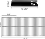 Kalomo Grill Grates Grill Replacement Parts for BBQ Uniflame Grill GBC1030W, GBC1030WRS, GBC1030WRS-C, GBC1134W, GBC1134WRS, Porcelain Steel Heat Plates Shield Cooking Grids Accessories