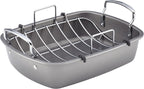 Circulon Nonstick Roasting Pan / Roaster with Rack - 17 Inch x 13 Inch, Gray