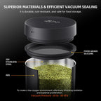 Spider Farmer New Auto-Cure Smart Jar, 2L Portable Vacuum Seal Container with 4 x 62% Humidity Packs, Curing Jar Airtight Storage for Herbs, Mushrooms, Coffee, Spices, Flowers