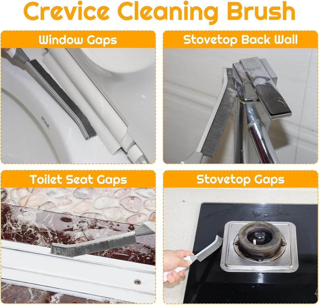 Cleaning Brush Grout Scrub Brush,Home Kitchen Bathroom Window Gap Cleaning Tools,4 pcs Hard Bristle Scrubbing Brush,Kitchen Bathroom Tile Toilet Home Essentials Cleaner Household Use