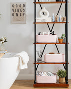 Small Woven Basket, 13.5 x 9.5 x 5 Inches, Storage Basket for Organizing, Cute Small Rope Shelf Closet Cube Storage Bins Baskets for Shelves, Dog Toy Gift Baskets Empty, 3 Pack Light Pink