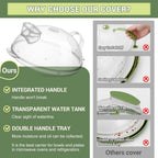 WENWELL Microwave Splatter Cover with Water Steamer,Protect Food Splashes,Dish Bowl Plate Serving Lid with Handle,BPA-Free,Clear Safe Plastic,Microwave Cover for Food,10 Inch