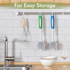 Amazer Dish Brush with Handle, 2 Pack Kitchen Scrub Brushes for Cleaning, Dish Scrubber with Stiff Bristles for Sink, Pots, Pans