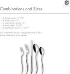 Hammered Silverware Set | Premium 18/10 Stainless Steel Flatware Service for 6 | Heavy-Duty & Dishwasher Safe | Built to Last (30-Piece, Marettimo Hammered)