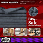AIDEA Microfiber Cleaning Cloth Grey 20PK, Micro Fiber Cloth for Cleaning Cars, Premium All Purpose Car Towels, Dusting Cloth Cleaning Rags SUVs, House, Kitchen, Window, Workshops, 12"×12"
