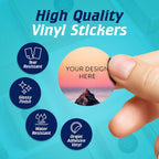 100 Custom Vinyl Stickers - Upload Your own Image, Text, Design, Logo - Personalized Logo Labels for Handmade, Packaging, Bottle, Jars, Candle, Brand Stickers (Mountain, 1.5x1.5)