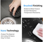 Black Kitchen And Bar Sink, 25x22 Inch Stainless Steel Drop In Kitchen Sink Modern Single Bowl Topmount Bar Sink Combo-Silicon Mat,Drain Strainer Set Compatibility With Various Kitchen & Bar Style