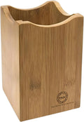 Top Notch Kitchenware Premium Bamboo Kitchen Utensil Holder and Organizer | Stylish Spoon Holder | Ideal Kitchen Utensil Organizer for Cooking | Natural Wood Flatware Organizer