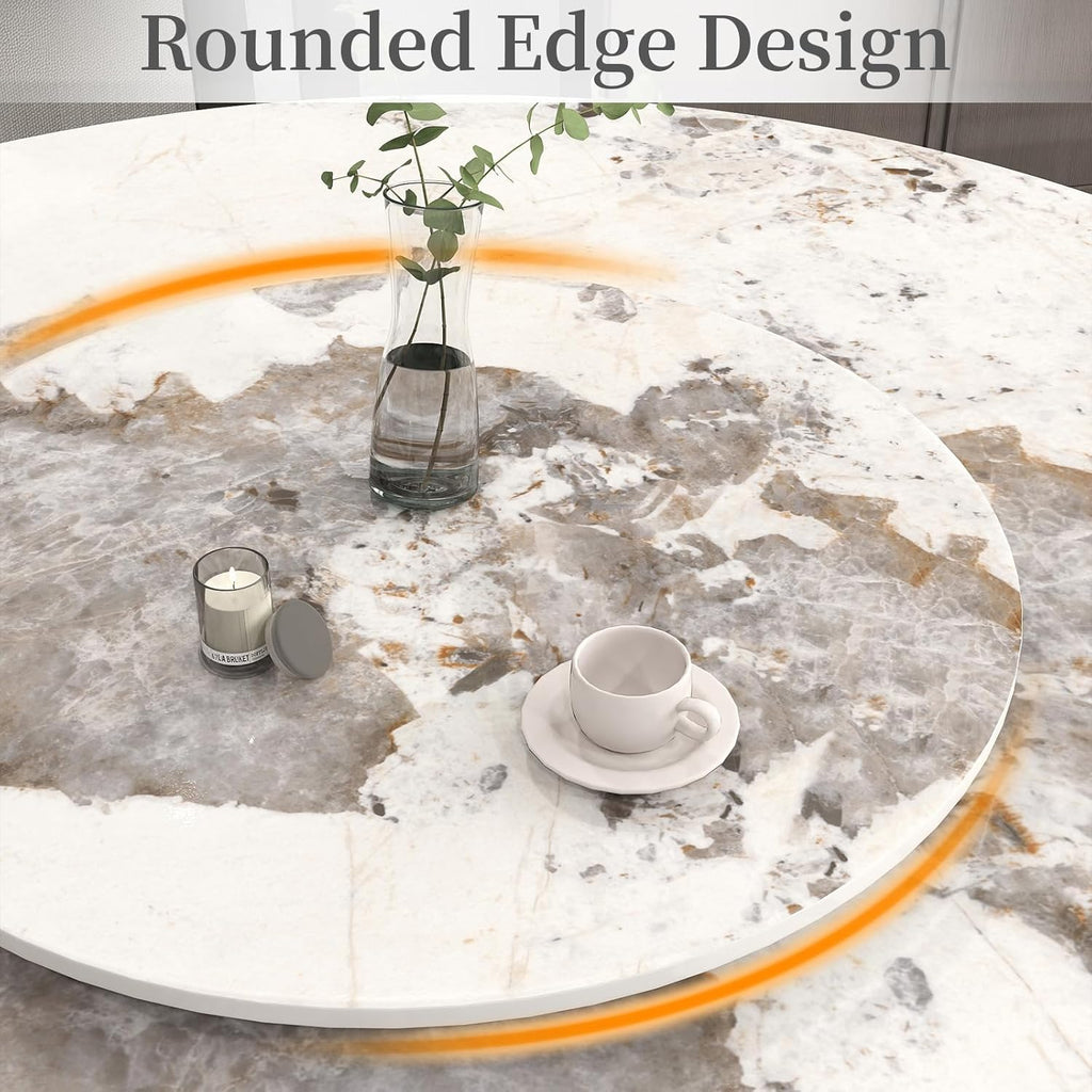 31.5" Lazy Susan for Table Top Sintered Stone Rotating Serving Tray for Dining Table, Kitchen Lazy Susan Organizer Spinning Rotating Food Server Party Centerpieces