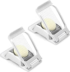 2 Packs Egg Slicer,Strawberry Slicers, Stainless Steel Wire Egg Slicer for Hard Boiled Eggs, Heavy Duty Aluminum Base Metal Egg Cutter for Egg Strawberry Soft Fruit & Food, Dishwasher Safe