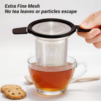 Tifanso Stainless Steel Tea Infuser Steeper Strainer for Loose Leaf Tea, Fine Mesh Reusable Diffusers Ball Bag Filter Holder with Heat Proof Handles for Teapots, Mugs, Cups