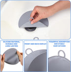 Yinkin 6 Pcs Drain Covers to Keep Bugs Out Silicone Shower Floor Tub Stoppers Bathtub Drain Stoppers Sewer Anti-Odor Mats Deodorizing Plugs for Bathroom(6 x 6 Inch,Round,Grey)