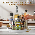 Lazy Susan Turntable Organization for Kitchen Storage, Cabinet Organizer for Pantry,Countertop,Vanity,Table 10 Inch,Rotating Tray Organizing Spice Rack,Fridge,Bathroom,Makeup,Non-Skid