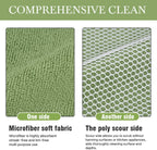 SINLAND Microfiber Dish Cloth for Washing Dishes Dish Rags Best Kitchen Washcloth Cleaning Cloths with Poly Scour Side 5 Color Assorted 12inchx12inch 10pack