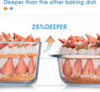 NUTRIUPS MIni-1.2QT Small Glass Baking Dish with Lid,（7×5 inches）Deep Rectangular Baking Dish for Oven