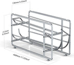 Soda Can Organizer Storage Rack, 2 Pack Stackable Beverage Soda Can Dispenser Organizer Holder for Refrigerator, Cabinet, Pantry (Silver)