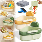 Suction Cup Sink Corner Rack, 2025 Upgraded Self-Cleaning Sink Strainer Basket, Removable Food Waste Catcher with Drain Hole, Say Goodbye to Gross Food Scraps and Smelly Sinks (Mixed)