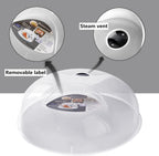 Microwave Splatter Cover for Food Large Microwave Plate Cover Guard Lid with Steam Vents, 1.5 Inch BPA Free & Dishwasher Safe-Grey