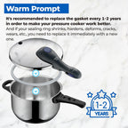 2Pcs Food Grade Silicone Pressure Cooker Sealing Ring Compatible with WMF 4.5 6.5 8.5 Quart Pressure Cookers and Frying Pans (Replace 6068569990, 8.66" Inner Diameter)
