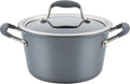 Anolon Advanced Home Hard-Anodized Nonstick Tapered Sauce Pan/Saucepot, 4.5-Quart (Moonstone)
