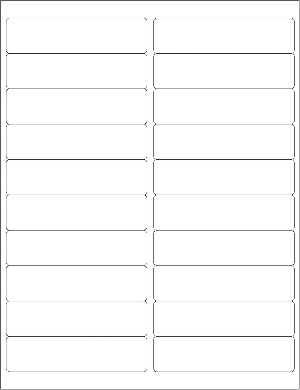 HouseLabels 200 Sheets; 4,000 Labels, 20-UP, Shipping/Mailing Labels (4.0" x 1.0") - BPA Free!