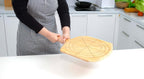 Loftern Wooden Pizza Peel 12 Inch Board with Engraved Sizes - Multi-Purpose Bamboo Pizza Cutting Board, Wood Pizza Peel, Pizza Spatula Paddle, and Serving Board with Size and Cutting Guide