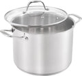Guy Fieri's Flavortown 8-Quart Stainless Steel Stock Pot with Tempered Glass Lid - Kitchen Cookware with Tri-Ply Base, Oven & Dishwasher Safe, Compatible with Induction, Gas & Electric Stovetops