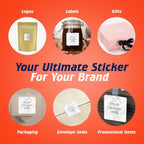 100 Custom Vinyl Stickers - Upload Your own Image, Text, Design, Logo - Personalized Logo Labels for Handmade, Packaging, Bottle, Jars, Candle, Brand Stickers (Silver Marble, 1.5x1.5 Square)