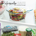 Glass Casserole Dish by Simax Clear Glass Round Casserole Dish with Lid and Handles Covered Bowl for Cooking Baking Serving etc. Microwave Dishwasher Oven and Stove Safe Cookware 1.75 Quart