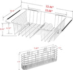 JAQ Dish Drying Rack in-Sink, 304 Stainless Steel Dish Drainer with Stainless Steel Silverware Holder Over Inside Sink-Adjustable 15.16" to 20.59" Maximium 13 Upright Dishes