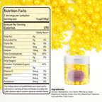 Dazzjoy Edible Pearls, Yellow Pearl Sugar Sprinkles, 130g/4.58oz, Yellow Ball Pearls for Cake Decorating, Cupcake Toppers, Edible Cake Decoration