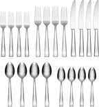 Oneida H147020A Monolith 20 Piece Everyday Flatware, 18/0 Stainless Steel, Silverware Set (Service for 4)