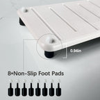 2PCS Water Absorbing Stone Drying Mat for Bathroom Sink & Kitchen Counter Organizer, Instant Dry Soap Dispenser Sponge Holder, Sink Caddy, Vanity Tray (8.66"x4.33"-White)