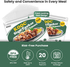 KOOC Slow Cooker Liners 11"x17" 20 count Middle Size Disposable Plastic Bags Pot Liners Cooking Bags Fit 3 qt to 4 qt Pot BPA Free
