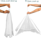 Simply Genius Pop-Up Mesh Food Covers for Outdoors - 6 Pack Extra Large 39" x 24", White, Collapsible & Reusable - Buffet Food Covers & Bug-Net Tent for Picnic, Party & Camping