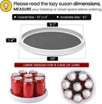 2 Set, 10 Inch Non-Skid Lazy Susan Organizers - Turntable Rack for Cabinet, Pantry Organization and Storage, Kitchen, Fridge, Bathroom Makeup Vanity Countertop, Under Sink Organizing, Spice Rack