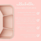 Ullabelle Leak Proof Bento Box Food-Grade Silicone Bento, BPA, Phthalate, Lead, & PVC Free - Bento Lunch Box for Daycare, Kids, & Adults - Leak Resistant Sets With Lids Snack Box Container (Beige 4)