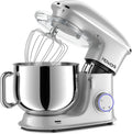 HOWORK 8.5QT Stand Mixer, 660W 6+P Speed Tilt-Head, Electric Kitchen Mixer With Dishwasher-Safe Dough Hook, Beater, Wire Whip & Pouring Shield(8.5 QT, Silver)