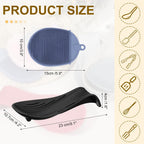uxcell 1 Set Silicone Spoon Rest for Stove Top, Silicone Spoon Holder for Cooking Spatula, Ladle, Brush Black/Dark Blue