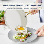 Pots and Pans Set Non Stick - VONIKI Ceramic Cookware Set with Cooking Utensils Set, Non Toxic Kitchen Cookware Sets Dutch Oven Pot with Lid Saucepan Set Sauté Pan Frying Pan Set for Cooking Gifts